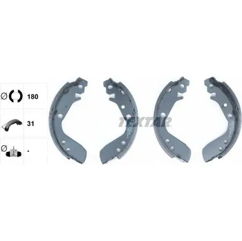 Brzdová čelist Sada brzdových čelistí TEXTAR 91060400