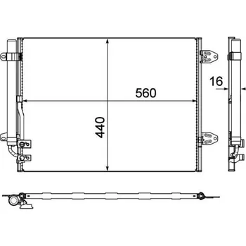 Výparník klimatizace Kondenzátor, klimatizace MAHLE AC 733 000P