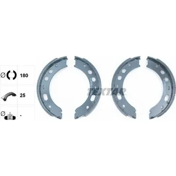 Brzdová čelist Sada brzdových čelistí, parkovací brzda TEXTAR 91063500