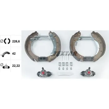 Brzdová čelist Sada brzdových čelistí TEXTAR 84053901