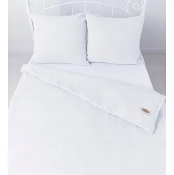 Povlečení Povlečení bavlněný mušelín 160x200 jednobarevné bílé