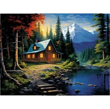 Korálek Eiflow diamantová malba křížkový steh plný vrták, 30x40cm DIY krystalová výšivka s kamínky