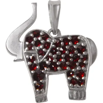 Přívěsek Český granát přívěsek stříbrný 140504