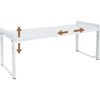 Knihovna Rozšiřitelná police do skříňky, 66 cm, stohovatelný organizér na police do kuchyňské linky,