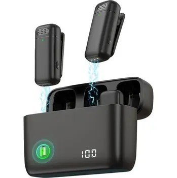 Mikrofon Bezdrátový klopový mikrofon EUDAMAIF 2 ks