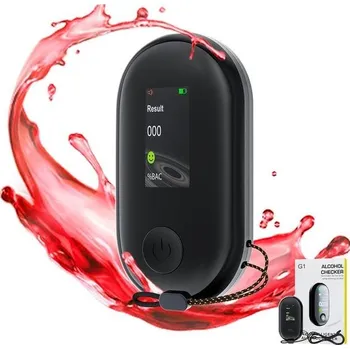 Alkohol tester Přenosný alkoholtester s certifikací Olubfdh s modrým digitálním LCD displejem, s USB baterií,