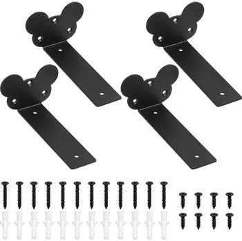 Zahradní sestava 4 odolné držáky polic, 20cm nástěnné držáky polic, nástěnné držáky polic, podpěry polic, rohové