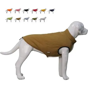 Kosmetika pro psa Lovelonglong nepromokavá fleecová zimní vesta pro psy - psí kabát na knoflíky, kávová XS