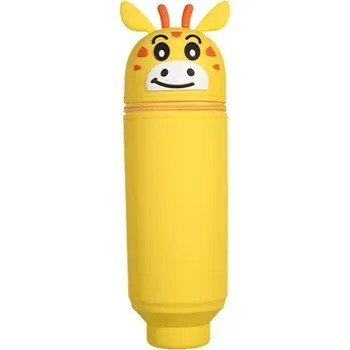 Dětský batoh PORUPAEL 2v1 silikonový penál, kočka, měkký silikonový penál na pera, penál a držák na pera, penál