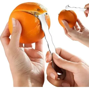 Kuchyňský mlýnek Nástroj na škrabku pomerančů a citrusů - škrabka na pomeranče, grapefruity a citrony z nerezové