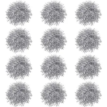 Golfový set PATIKIL Bambulky pro roztleskávačky s otvory pro prsty, 12 kusů, metalická fólie, květina pro