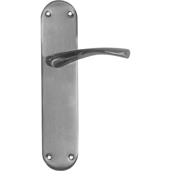 Micel - 07079 - Sada dveřních klik s širokým ocelovým plechem a hliníkovou rukojetí, povrchová