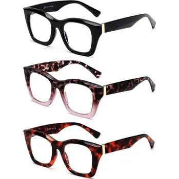 Brýlová obroučka JM 3 ks brýlí na čtení pro ženy, +4diopt