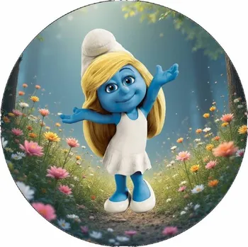 Jedlá dekorace na dort Jedlý papír Šmoulinka 19,5 cm - Pictu Hap