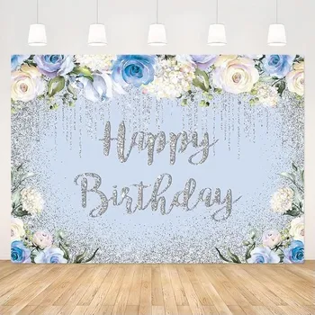 APROPHIC Narozeninové pozadí pro dívky, ženy, květiny, všechno nejlepší k narozeninám, fotografické