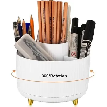 Koupelnový nábytek Organizér na stůl Zxglxinyao, otočný držák na pera o 360 stupňů, otočný držák na pera na stůl,