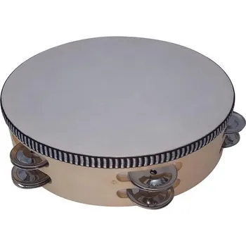Bicí nástroj ZENZERO® - CHRAŠTIČKA S TAMBURINOU - KULATÝ ČINEL - Vyrobeno ze dřeva - ČINEL (8" (Ø 20 cm) s