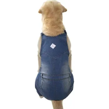 tréninková pomůcka pro psa Džínové overaly pro psy střední velikosti, Džínové oblečení pro psy, Kostýmy pro všechny účely,