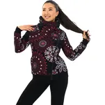 Himalife Hřejivá mikina na zip s maxi límcem Sari - černá s červenou Velikost: S