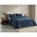 AKCE Mikroplyšové povlečení WHITE STARS tmavě modré II.jakost Rozměr povlečení: 70 x 90 cm | 140 x 200 cm