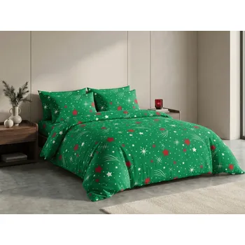 Bytový textil Mikroplyšové povlečení NOČNÍ OBLOHA zelené Rozměr povlečení: 70 x 90 cm | 140 x 200 cm