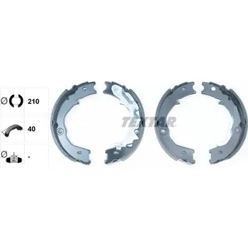 Brzdová čelist Sada brzdových čelistí, parkovací brzda TEXTAR 91072700