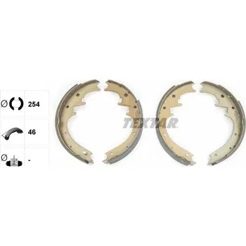 Brzdová čelist Sada brzdových čelistí TEXTAR 91069700