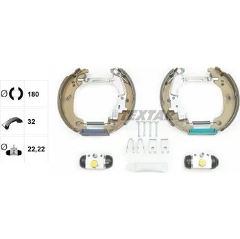 Brzdová čelist Sada brzdových čelistí TEXTAR 84054401