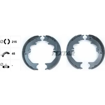 Brzdová čelist Sada brzdových čelistí, parkovací brzda TEXTAR 91066100