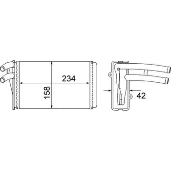 Výměník tepla Výměník tepla, vnitřní vytápění MAHLE AH 54 000S