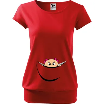 Těhotenské tričko - Holčička z bříška Barva: Fialová, Velikost: XS