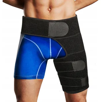 Černá neoprenová ortéza na celou dolní končetinu, velikost M, univerzální, nastavitelná