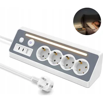 Napájecí kabel Prodlužovací Kabel lišta Bedee 1,5 m 4 ks bílá