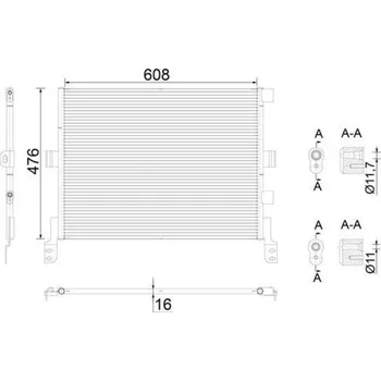 Výparník klimatizace Kondenzátor, klimatizace MAHLE AC 673 000S