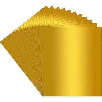 Kancelářský papír Zlatý řemeslný papír, formát A4, 60 listů, 250 g/m², metalický zrcadlový zlatý papír