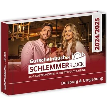 Gutscheinbuch.de Schlemmerblock Duisburg a okolí 2025 včetně kreditního kódu pro
