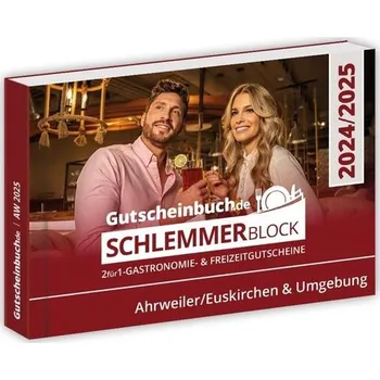 Gutscheinbuch.de Schlemmerblock Ahrweiler/Euskirchen a okolí 2025 vč. kreditní kód pro