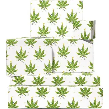 Vánoční dekorace Vánoční balicí papír pro něj a pro ni 6 listů balicího papíru a visaček Vánoční balicí papír pro