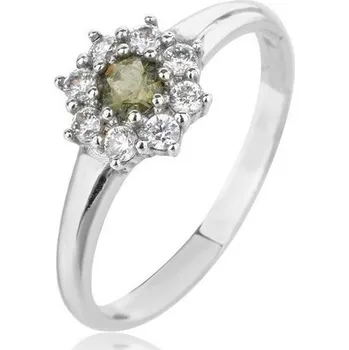 Řetízek Šperky Jan Kos Jan Kos jewellery Stříbrný prsten s vltavínem 32106262