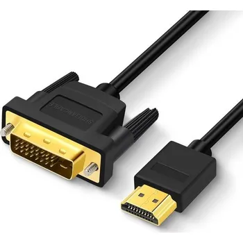 Video kabel Kabel SHULIANCABLE HDMI-DVI, obousměrný, 1080P, DVI-D 24+1 samec-HDMI samec, vysokorychlostní