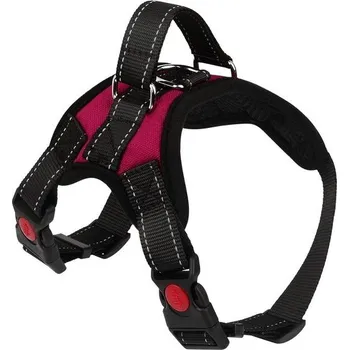Postroj pro psa Prodyšný postroj pro psy, nastavitelný pohodlný postroj s rukojetí pro malé, střední a velké psy,