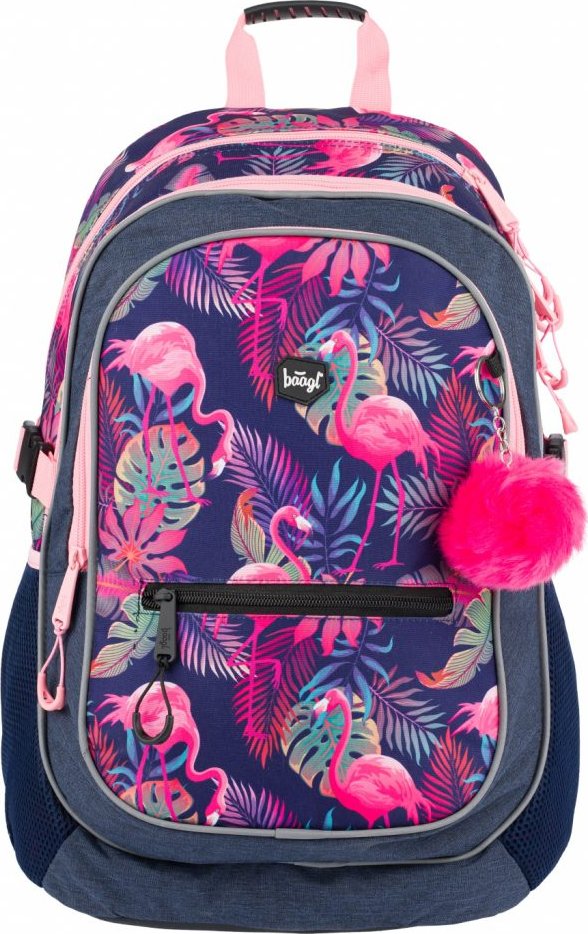 BAAGL Školní batoh Core Flamingo