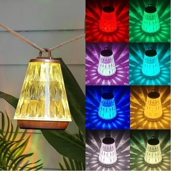 Lampička Stolní lampa BKZO, LED dotyková noční lampa, dobíjecí USB stolní lampa s RGB změnou barvy, do