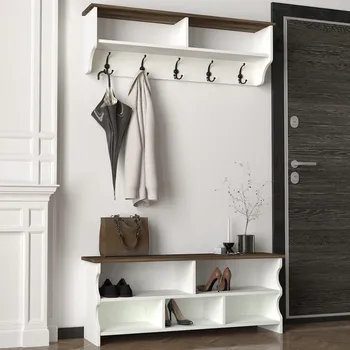 Předsíňová stěna VerDesign Ester bílá/ořech