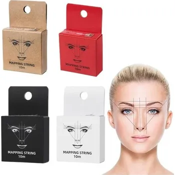 Šňůrka na mapování obočí, 4 kusy předbarvené nitě na obočí, šňůrka na mapování obočí, nástroj na