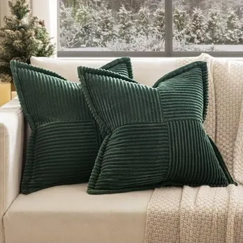 přikrývka EMEMA manšestrové povlaky na polštáře měkký dekorativní povlak na polštář 50x50 cm povlak na