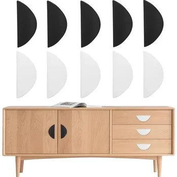 10ks černobílých úchytek kuchyňských skříněk