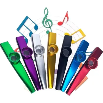 Dechový nástroj Kazoo, 7 kusů Kazoo kov, Kazoo membránový kov kazoo hudební kazoo bicí nástroj kov kazoo předškolní