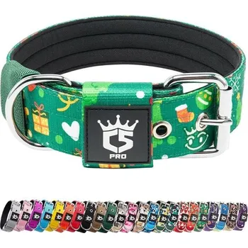 Obojek pro psa Taktický obojek pro psy TSPRO, robustní obojek s kovovou přezkou, šířka 3,8 cm, nastavitelný a