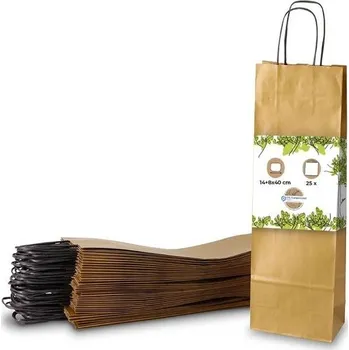 Party dekorace BIOZOYG Dárkové tašky na lahve 25ks 8x40cm